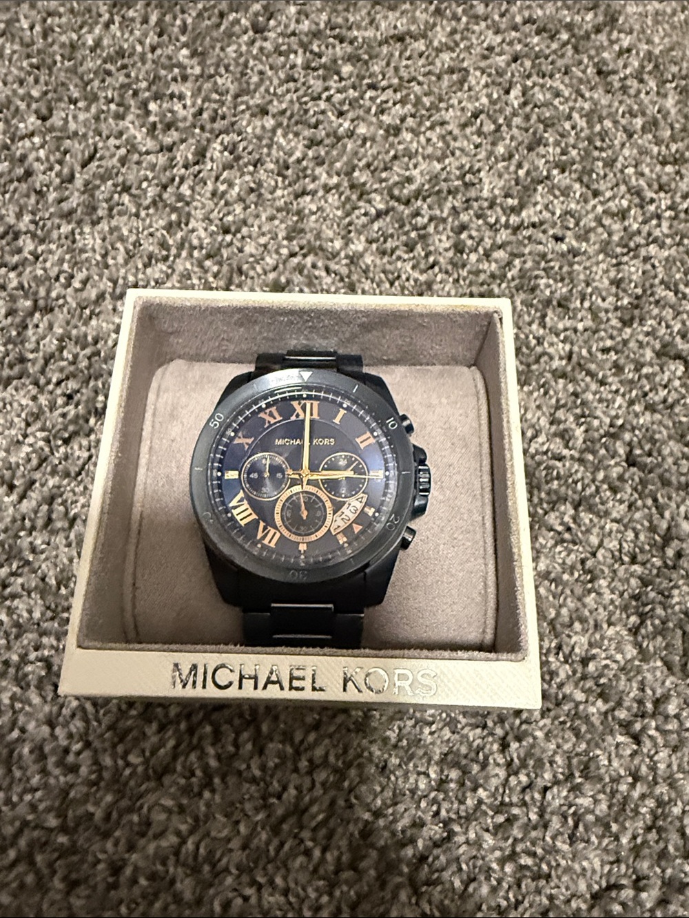 Michael Kors women’s Blue Watch with Gold Accents